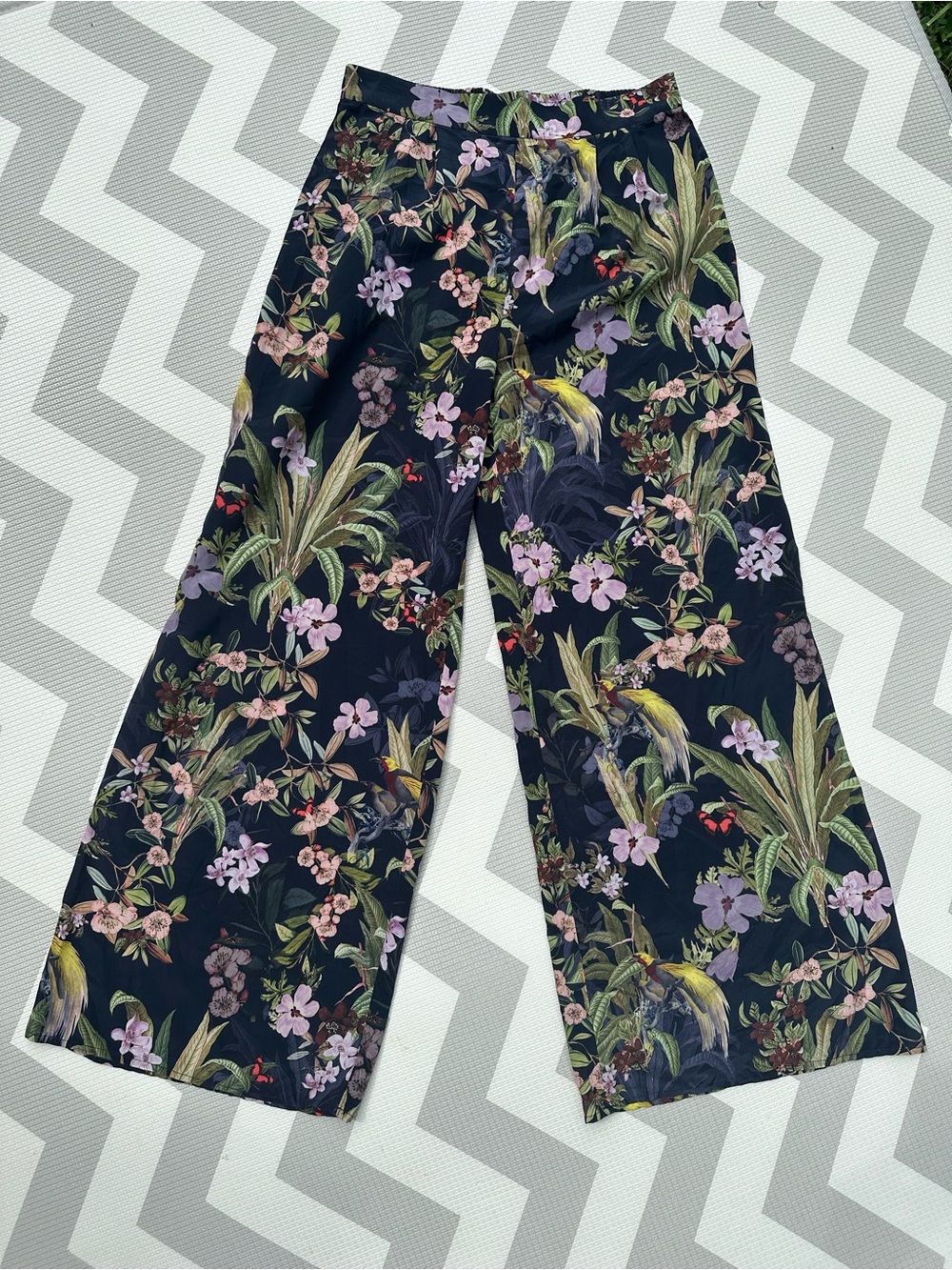 Sheer wide leg trousers